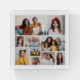 Create Your Own 10 Photo Collage Paperweight