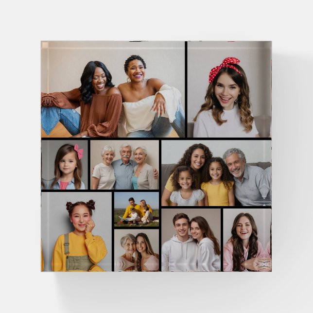 Create Your Own 10 Photo Collage Paperweight (Front)