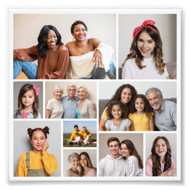 Create Your Own 10 Photo Collage Photo Enlargement (Front)