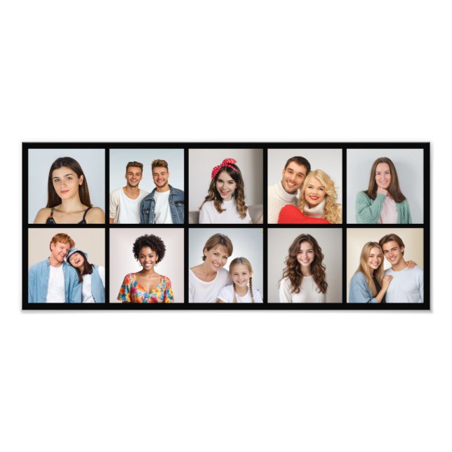 Create Your Own 10 Photo Collage Photo Enlargement Print (Front)