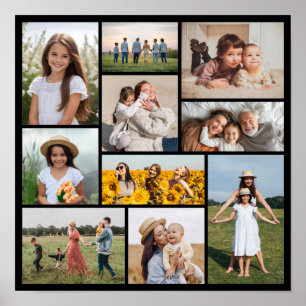 Create Your Own 10 Photo Collage Poster