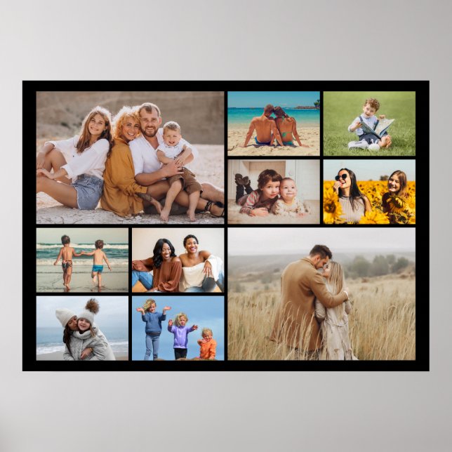 Create Your Own 10 Photo Collage Poster (Front)