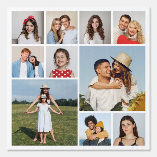 Create Your Own 10 Photo Collage Sign (Front)