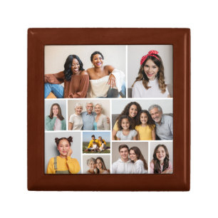Create Your Own 10 Photo Collage Square Gift Box