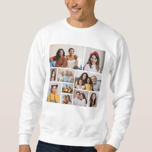 Create Your Own 10 Photo Collage Sweatshirt (Front)
