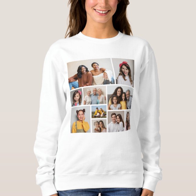 Create Your Own 10 Photo Collage Sweatshirt (Front)