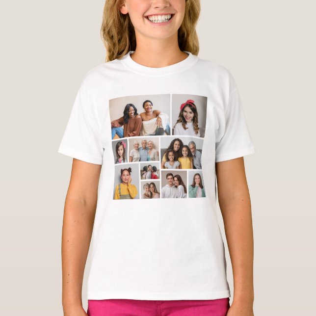 Create Your Own 10 Photo Collage T-Shirt (Front)