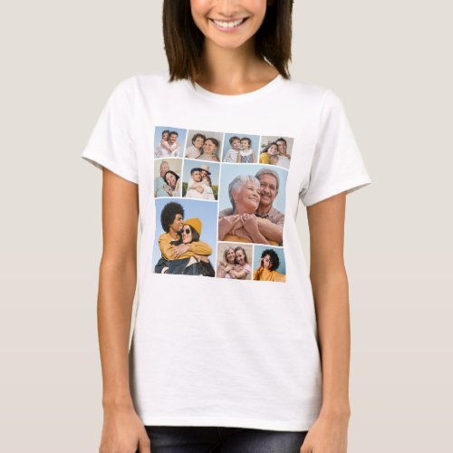 Create Your Own 10 Photo Collage  T_Shirt