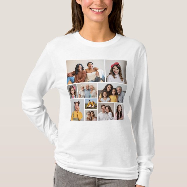 Create Your Own 10 Photo Collage T-Shirt (Front)