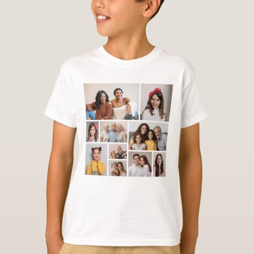 Create Your Own 10 Photo Collage T_Shirt