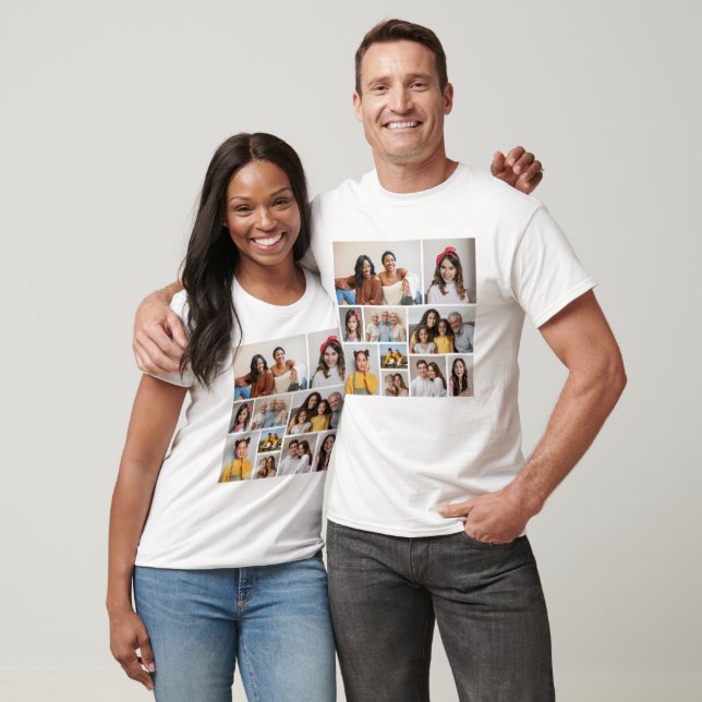 Create Your Own 10 Photo Collage T-Shirt (Unisex)