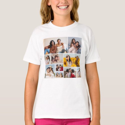 Create Your Own 10 Photo Collage T_Shirt
