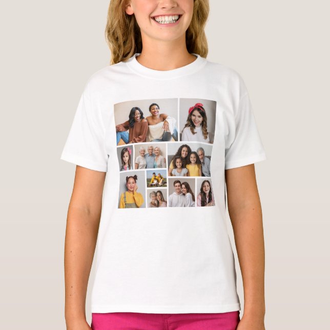 Create Your Own 10 Photo Collage T-Shirt (Front)