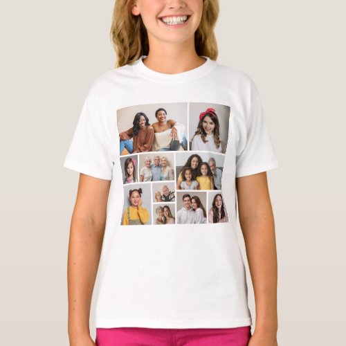 Create Your Own 10 Photo Collage T_Shirt