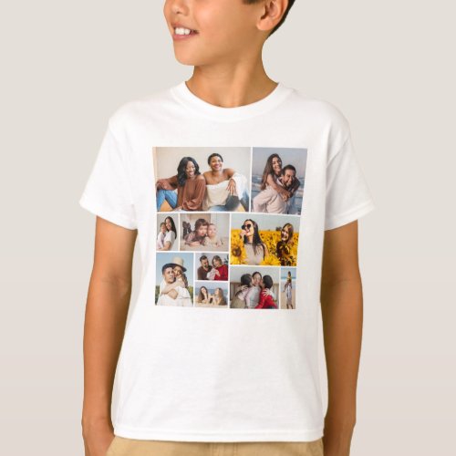 Create Your Own 10 Photo Collage T_Shirt