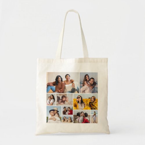 Create Your Own 10 Photo Collage Tote Bag