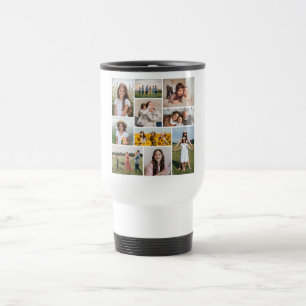 Create Your Own 10 Photo Collage Travel Mug
