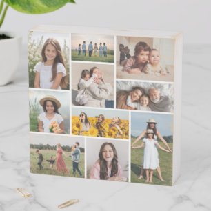 Create Your Own 10 Photo Collage Wooden Box Sign