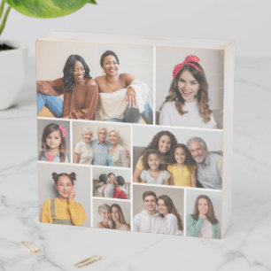 Create Your Own 10 Photo Collage Wooden Box Sign