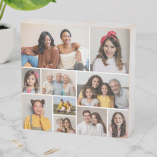 Create Your Own 10 Photo Collage Wooden Box Sign