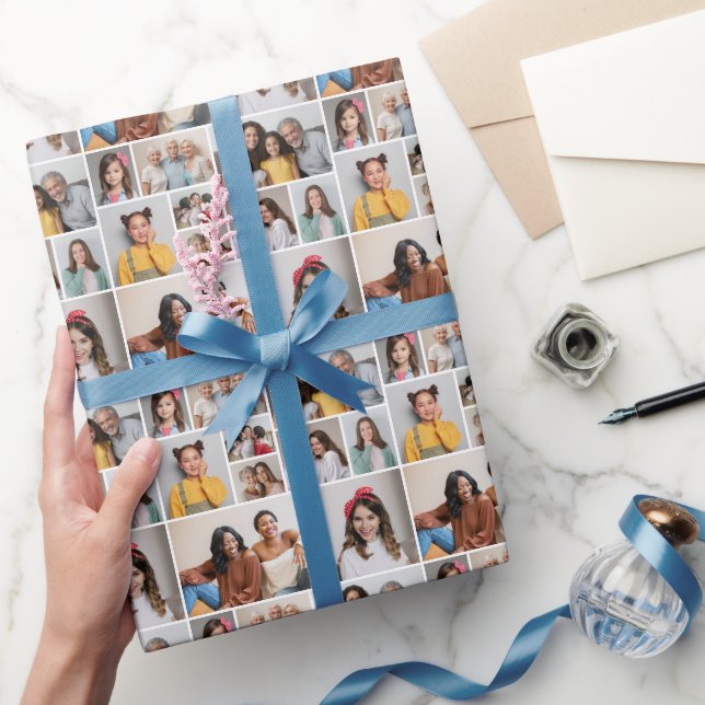 Create Your Own 10 Photo Collage Wrapping Paper (Gifting)