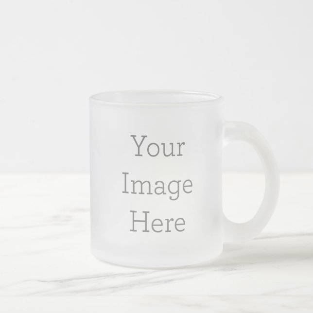 Frosted Glass Mug, 10 oz (Right)