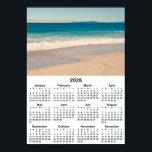 Create Your Own 10x14 Photo 2026 Calendar Poster<br><div class="desc">Create your own single photo 2026 black numbers with white 10" x 14" poster calendar.
Customize the font size,  color or style as needed for your personalized text.
Pretty minimalist design for her dorm room.
The sample photo is a beach near Monterey Bay,  California.</div>