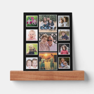 Create Your Own 11 Family Photo Collage Black Picture Ledge