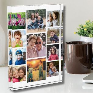 Create Your Own 11 Family Picture Collage White Photo Block