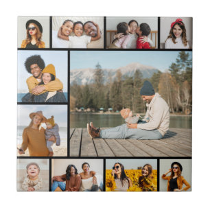 Create Your Own 11 Photo Collage Ceramic Tile