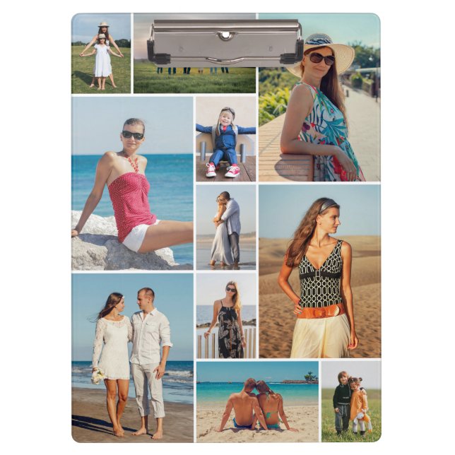 Create Your Own 11 Photo Collage  Clipboard (Front)