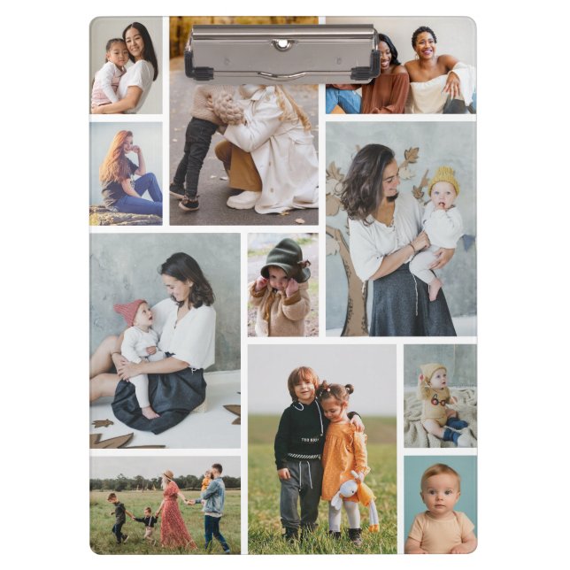 Create Your Own 11 Photo Collage Clipboard (Front)