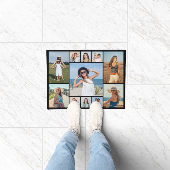 Create Your Own 11 Photo Collage Doormat (Indoor)
