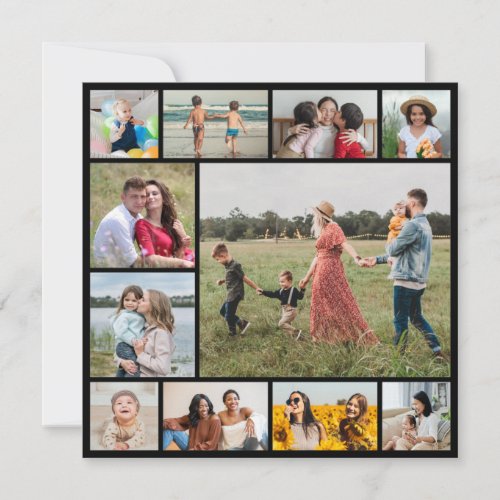 Create Your Own 11 Photo Collage Flat Card