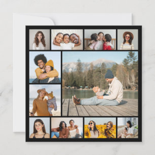 Create Your Own 11 Photo Collage Flat Card
