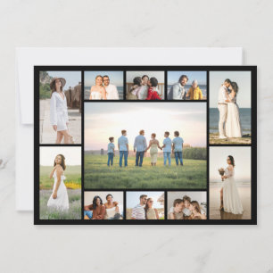 Create Your Own 11 Photo Collage Flat Note Card