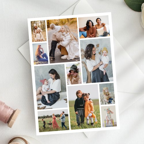 Create Your Own 11 Photo Collage Greeting  Card