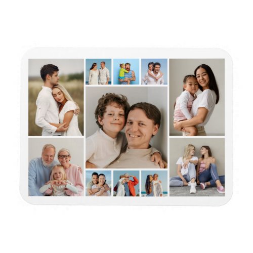 Create Your Own 11 Photo Collage Magnet