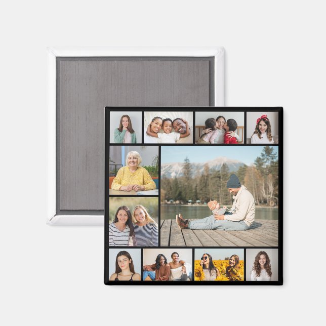 Create Your Own  11 Photo Collage Magnet (Front/Back)