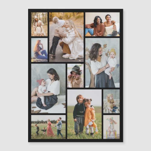 Create Your Own 11 Photo Collage Magnetic Card