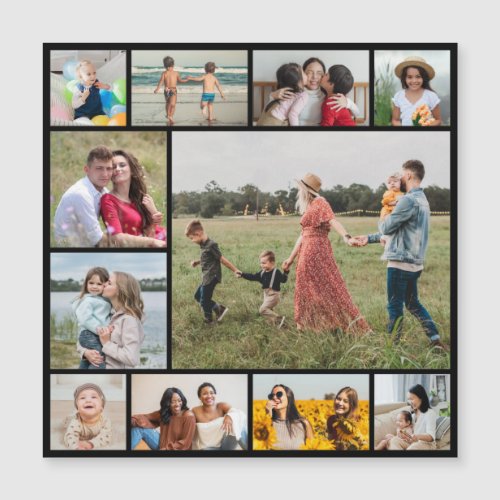 Create Your Own 11 Photo Collage Magnetic Card