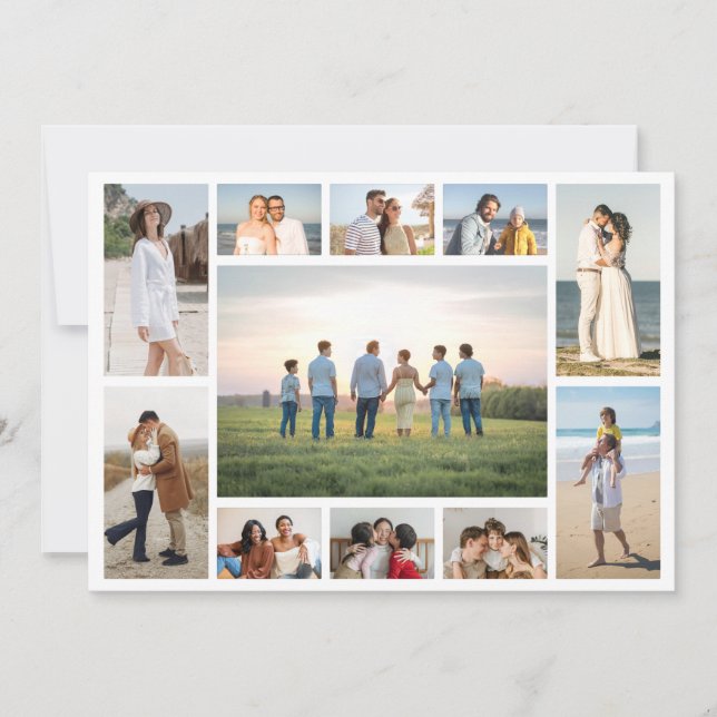 Create Your Own 11 Photo Collage  Note Card (Front)