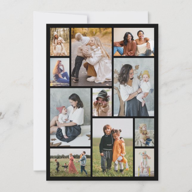 Create Your Own 11 Photo Collage Note Card (Front)