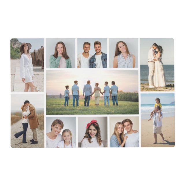 Create Your Own 11 Photo Collage Placemat (Front)
