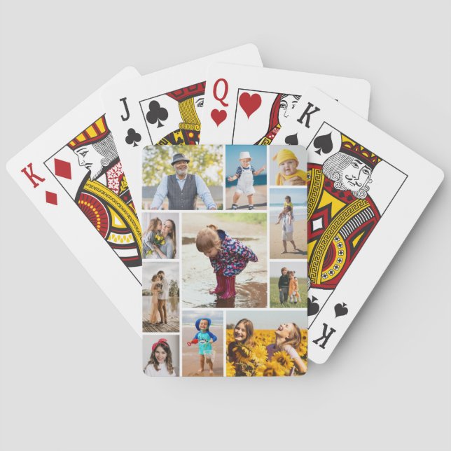 Create Your Own 11 Photo Collage Poker Cards (Back)