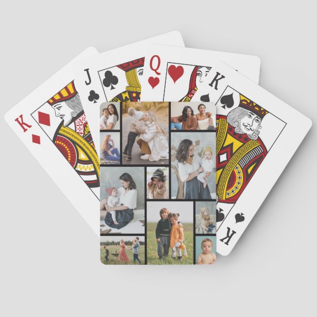 Create Your Own 11 Photo Collage Poker Cards (Back)