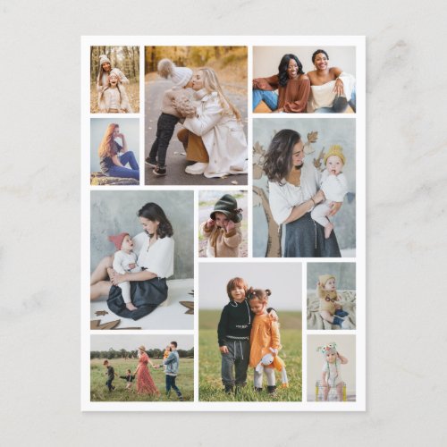 Create Your Own 11 Photo Collage Postcard