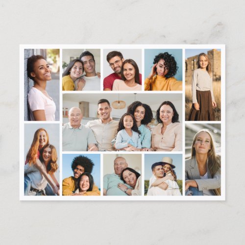 Create Your Own 11 Photo Collage Postcard