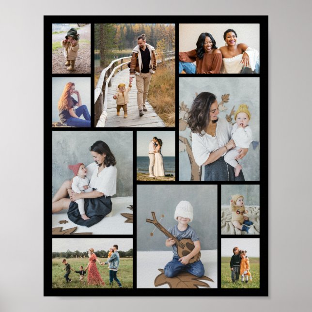 Create Your Own 11 Photo Collage Poster (Front)
