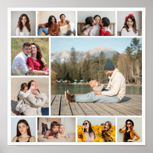 Create Your Own 11 Photo Collage Poster